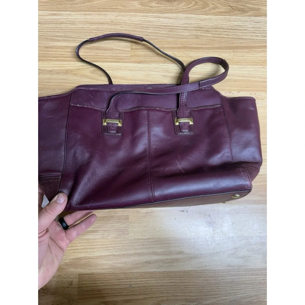 vintage coach  Taylor leather Carry All Satchel  Burgundy